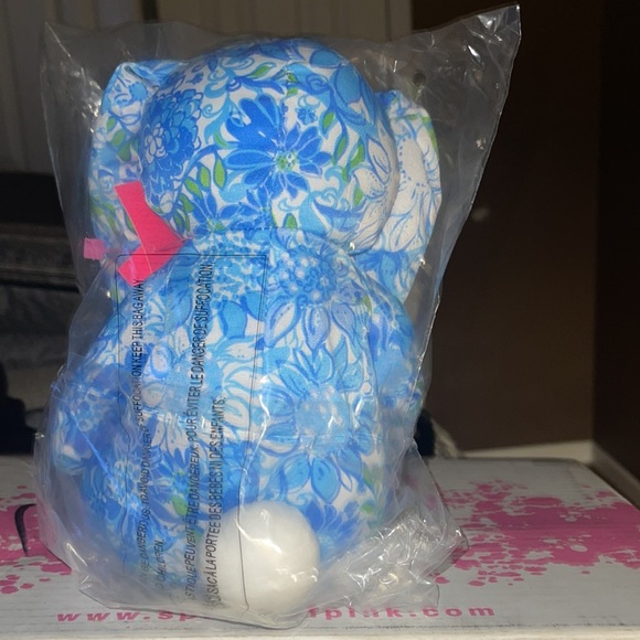 COPY - NWT /NIP Lilly Pulitzer GWP Bunny Plush Zanzibar Frenchie Blue Suns Out … - Picture 3 of 6